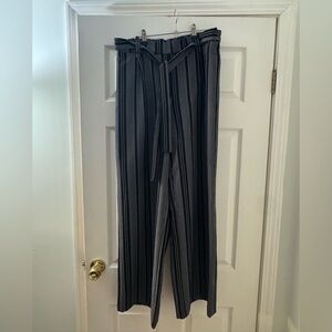 Striped Black and White Dress Pants